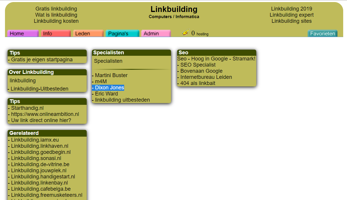 Screenshot of the page hosting the backlink identified in the Interactive Link Graph Analysis